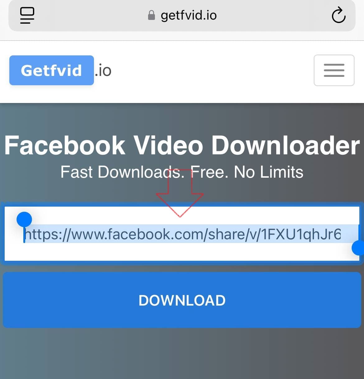 Paste Facebook Link
